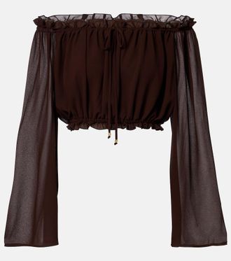 Bananhot Ora off-shoulder crop top