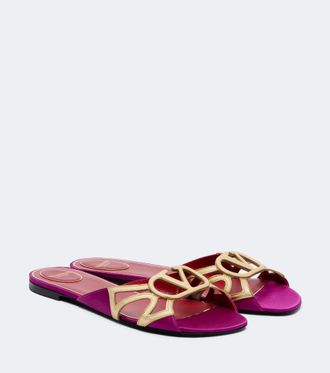 Valentino Garavani Sandali Wonderweb in raso e pelle