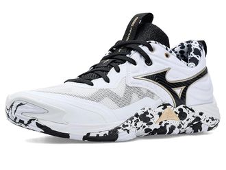 Mizuno Wave Momentum 4 Elite Cross Training Shoes White/Gold : Mens 13 - Womens 14.5 Medium, Synthetic