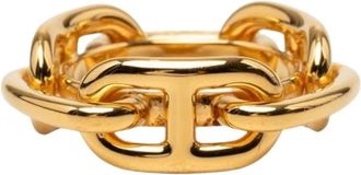 Herm&egrave;s Pre-owned Regate Scarf Ring - Dames - Vintage Accessoires - Geel - ONE Size - Vintage