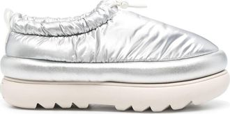 UGG Maxi metallic clogs - women - Fabric/Wool/Lyocell/Recycled Polyester/Rubber - 6 - Silver