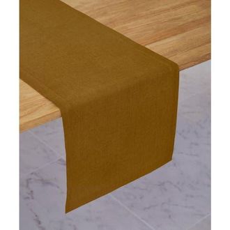 Solino Home Linen Table Runner for Dining Table, Holiday and Everyday Table Decor - Diana in Toffee at Nordstrom, Size X-Large