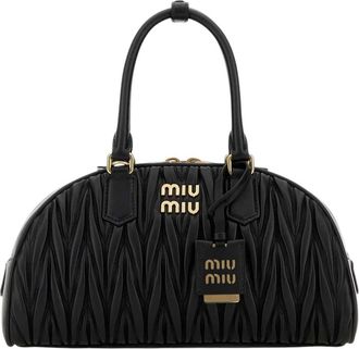 Miu Miu Black Arcadie Medium Shoulder Bag