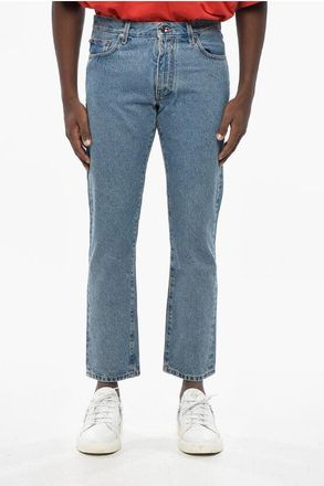 Off-white Slim Fit DIAG TAB Denims with Print 17cm size 31