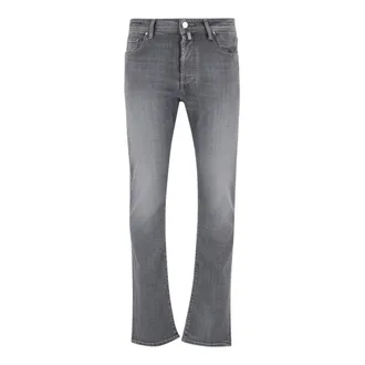 Jacob Cohen Slim-fit Jeans, male, Gray, Size: W33 Stretch Cotton Jeans