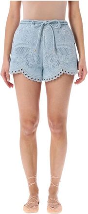 Zimmermann Mujer, Pantalones cortos, Azul, Talla: L