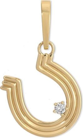 Adina Reyter Groovy Diamond Horseshoe Hinged Charm in 14K Yellow Gold at Nordstrom