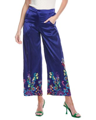 Johnny Was Lauchlen Silk-Blend Pant