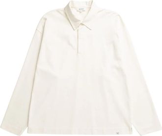 Norse Projects Isefjord Compact Cotton Polo - Heren - Polos - Wit - XL - Katoen - Tops