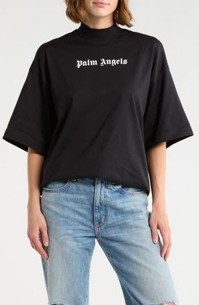 Palm Angels Crewneck T-Shirt in Black White at Nordstrom Rack, Size Xx-Small