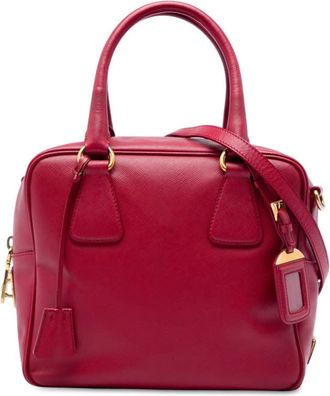 Prada Pre-owned Prada Small Saffiano Square Bauletto Satchel Ladies D093IT4P5BWS7H0H