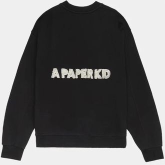A Paper Kid Heren, Sweatshirts & Hoodies, Zwart, Maat: M Katoen