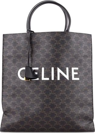 Celine Vertical Cabas Triomphe Coated Canvas Large tote bag - Bruin