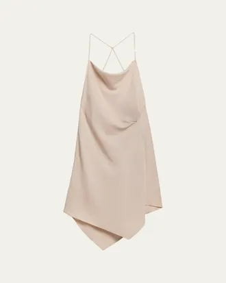 Helmut Lang Open-Back Knot Slip Dress