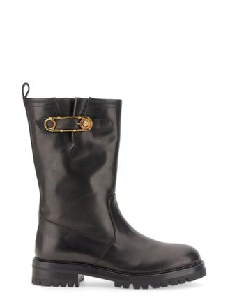 Versace Black Leather Boots