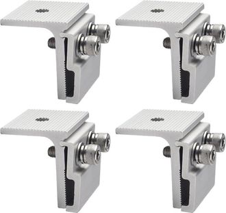 OEM Paquete De 4 Abrazaderas Para Techos De Chapa Met&aacute;lica, Soporte De Montaje De Paneles, Soportes De Paneles, Para Sujetar A Soportes En Techos De Metal