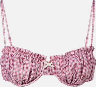 Faithfull The Brand Moana checked bikini top