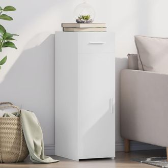 vidaXL Credenza Bianca 30x42,5x93 Cm In Legno Multistrato - Vidaxl