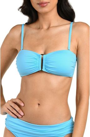 La Blanca Island Goddess Bandeau Bikini Top in Sky at Nordstrom, Size 12