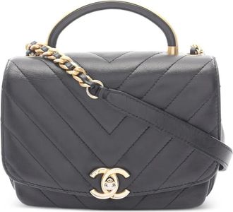 Chanel 2019 crossbodytas met chevron stiksel - Zwart