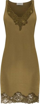 Balmain Vestido con ribete de encaje - Dresses - Mujer - Verde - XS