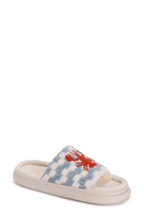 Muk Luks Marsai Faux Shearling Slipper in Blue Lobster at Nordstrom Rack, Size X-Large