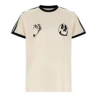 Yohji Yamamoto Tops, Heren, Wit, XL, Katoen, GFX Cali SS Tee