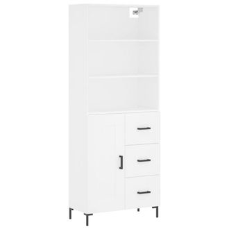 Berkfield Home Highboard White 69.5x34x180 cm Engineered Wood