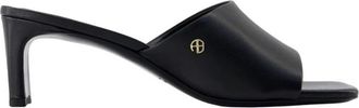 Anine Bing Jayden Mule Sandaal - Dames - Muiltjes - Zwart - 41 EU - Leer - Schoenen