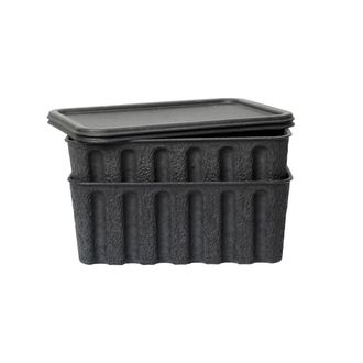 Ferm Living Paper Pulp Aufbewahrungsbox, gross, charcoal (2er-Set)