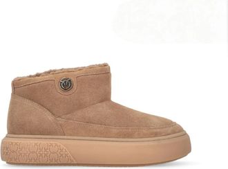 Pinko Yoko Bootie - Stijlvolle Modestatement - Dames - Winterlaarzen - Bruin - 39 EU - Su&egrave;de - Schoenen
