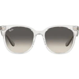 Ray-Ban 55mm Gradient Square Sunglasses in Transparent /Grey Gradient at Nordstrom Rack