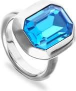UNOde50 Silver-Tone Ring with Emerald-Cut Blue Crystal at Nordstrom, Size 8.5
