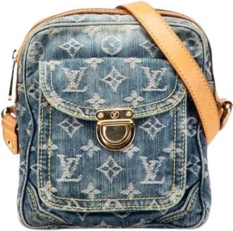 Louis Vuitton Pre-owned Cross Body Bags, female, Blue, Size: ONE SIZE Pre-owned Denim Cross Body Bag