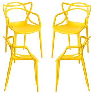 Regalos Miguel Regalos Miguel - Packs Sillas Jard&iacute;n - Pack 4 Sillas Korme - Amarillo