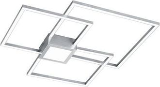 Trio Leuchten Hydra Plaf&oacute;n 3 Led Cuadrados 38w N&iacute;quel L65 Cm Regulable Trio Iluminaci&oacute;n