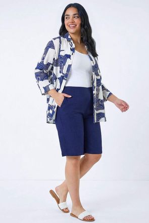 Roman Knee Length Stretch Shorts