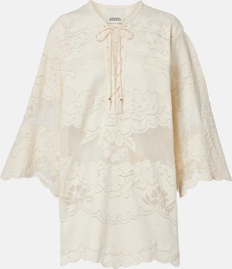 Isabel Marant Solara embroidered cotton-blend minidress
