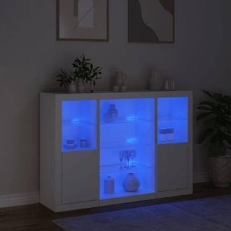 Berkfield Home Sideboards with LED Lights 3 pcs White Engineered Wood