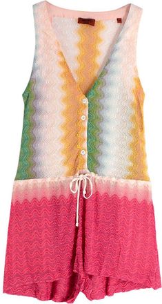 Missoni Multicoloured Sparkly Knit Playsuit Size XXS