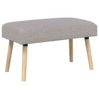 vidaXL Banco Liso Gris Claro 80 X 40 X 46 Cm Boucl&eacute; Vidaxl