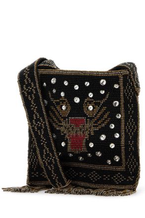 Valentino Garavani Womens Embellished Fabric Crossbody Bag Multicolornero Borse A Tracolla