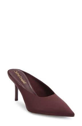 Jeffrey Campbell Ecoute Pointed Toe Mule in Brown Satin at Nordstrom Rack, Size 9
