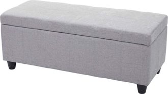 Hhg Hhg - Ba&uacute;l Kriens, Banco, Tela/textil, 45x114x45cm Certificado Mvg, Gris Claro
