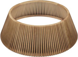 Best Choice Products 36in Christmas Tree Collar, Solid Wood Slatted Tree Skirt Holiday Accessory for Home