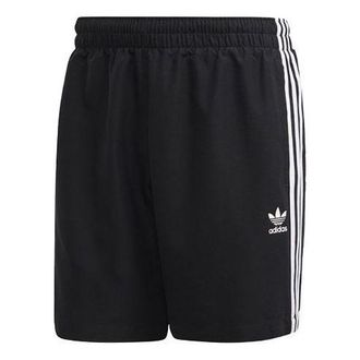 adidas originals Stripe Woven Sports Shorts Black FM9874