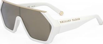 Philipp Plein Womens SPP047-3GFG SPP047 99 3GFG Sunglasses - Antique White - One Size