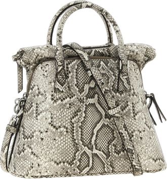 Maison Margiela Womens Gray Goatskin Shoulder Bag