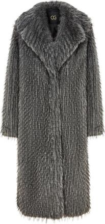 Cesare Gaspari Luxueuze Faux Fur Jas Natalie - Dames - Mantel - Grijs - M - Polyester - Jassen