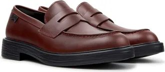 Camper Dean Leather Penny Loafer in Burgundy at Nordstrom, Size 41
